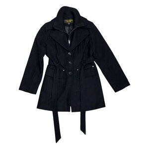 MARVIN RICHARDS Wool Blend Luxury vintage Business Winter Pea Coat Womens Medium